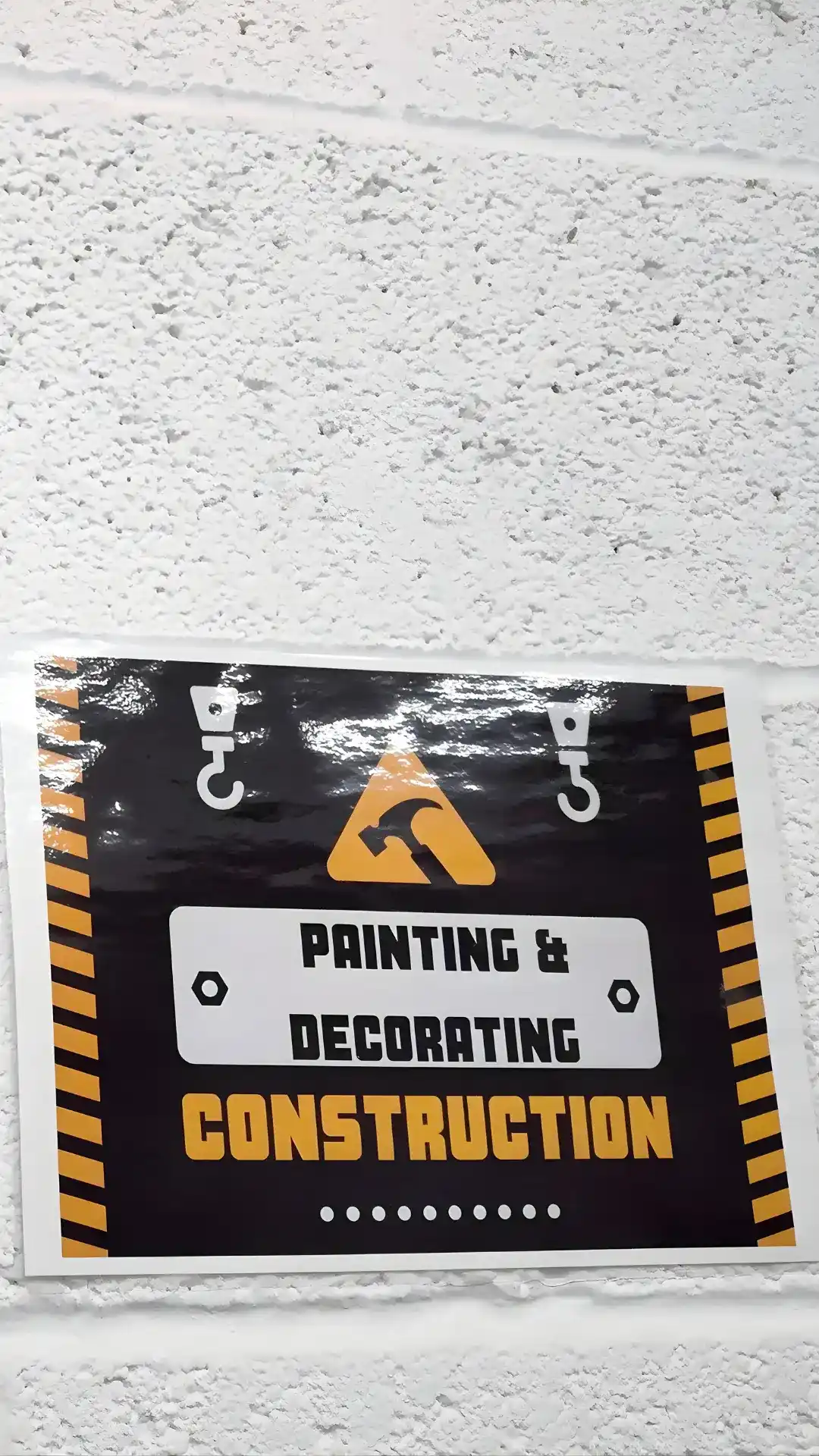 construction training sign for painting and decorating vocational course
