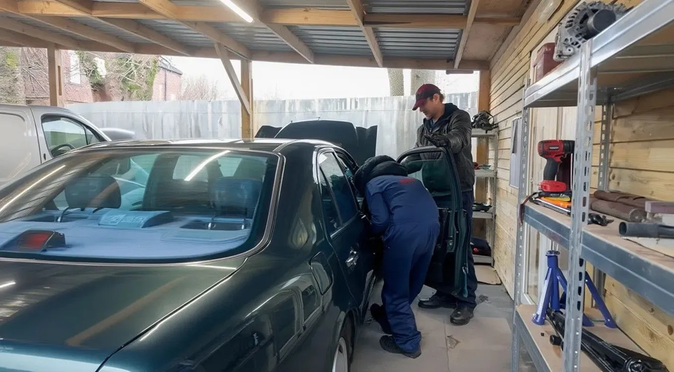 Students developing practical automotive skills through hands-on SEND curriculum learning