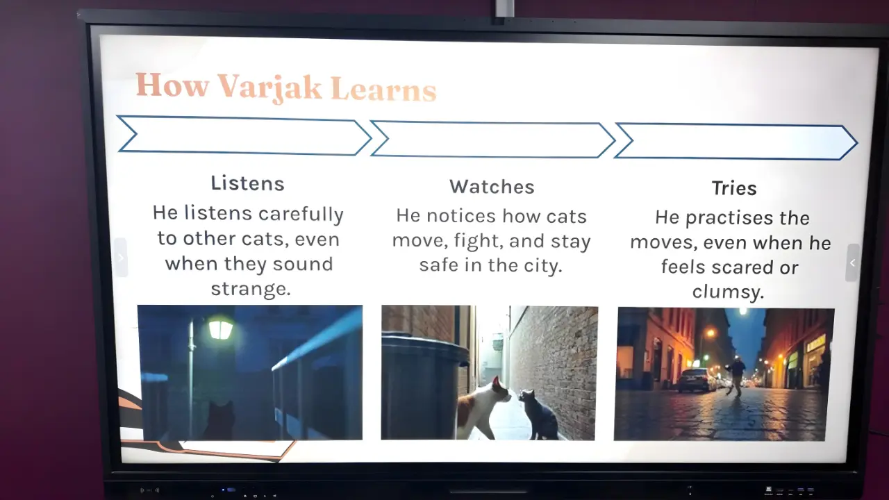 SEND support classroom using interactive screen for personalised learning and student engagement